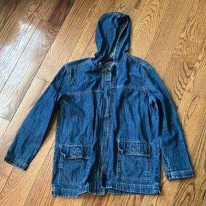 denim jacket with hood